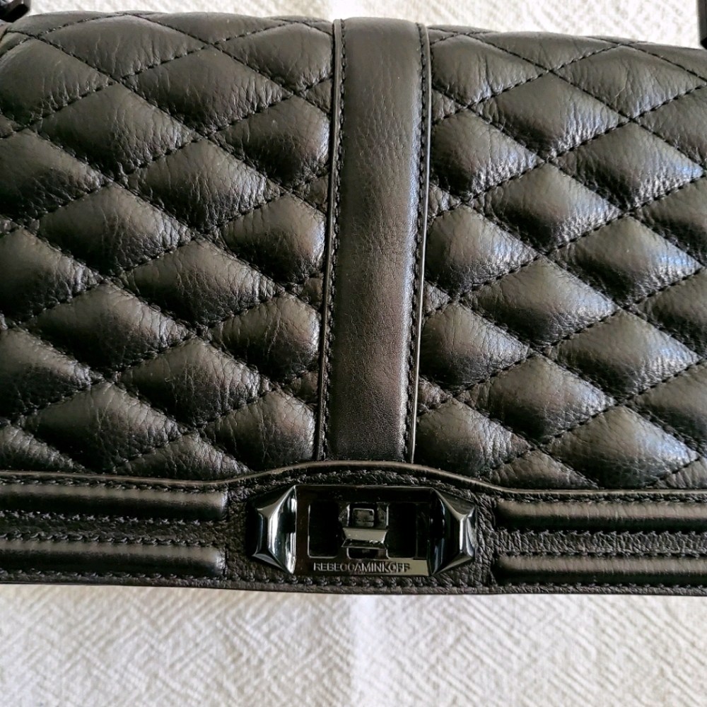 Rebecca Minkoff Quilted Love Bag w/ Black Hardware